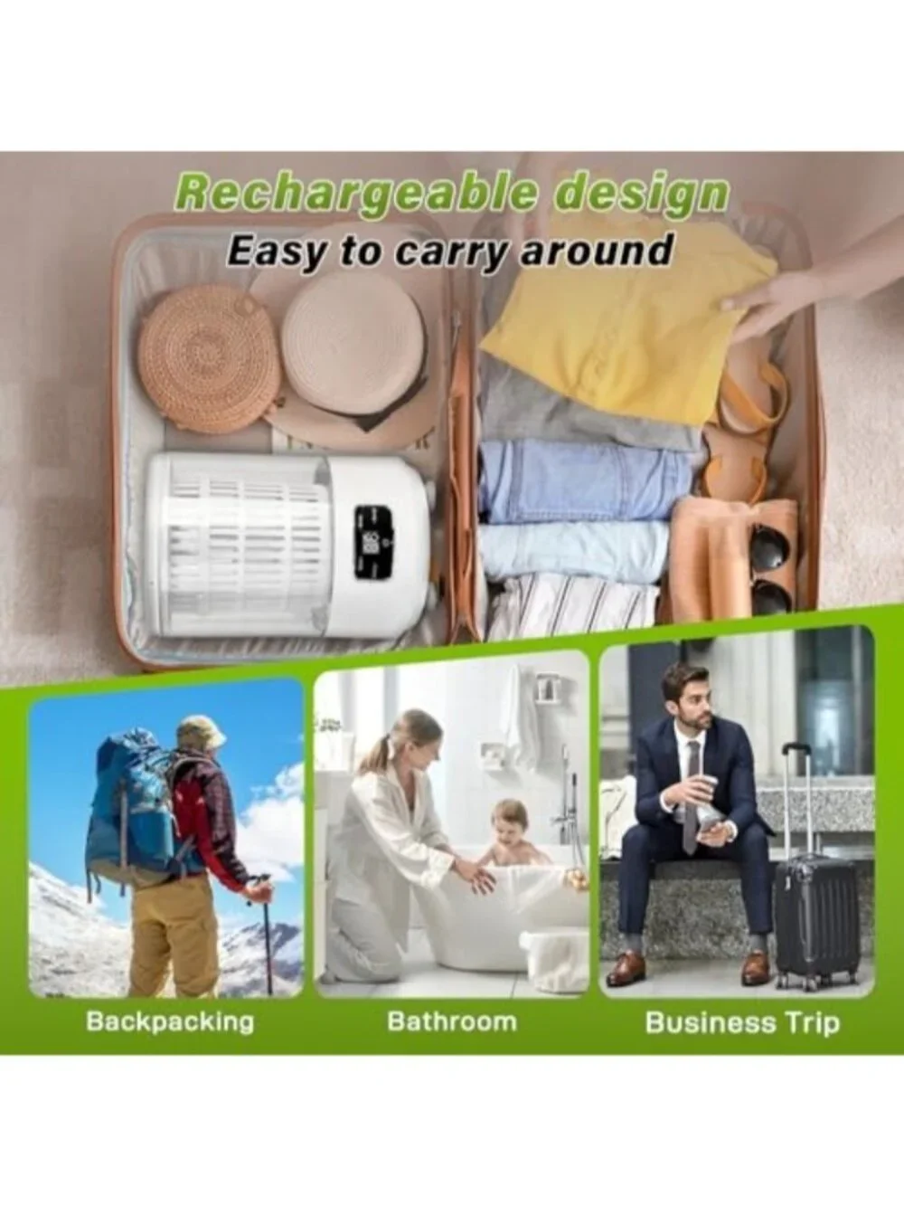 Portable Mini Washing Machine,4L Large Capacity Underwear Washing Machine,With b